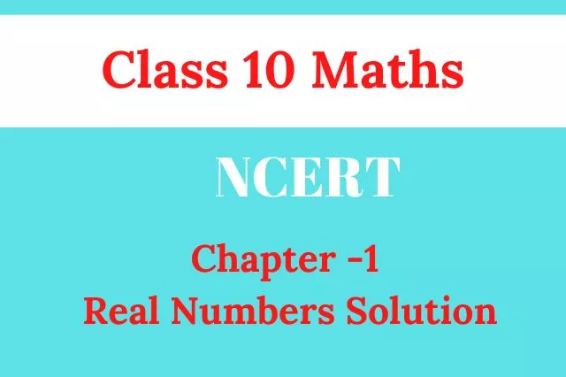 class 10th maths chapter 1 Real Number Solution