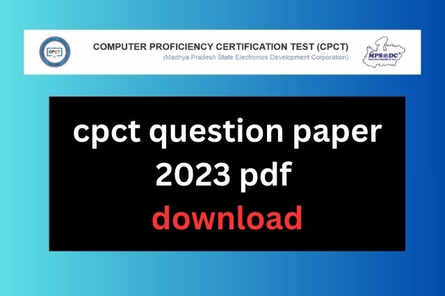 cpct question paper 2023 pdf download